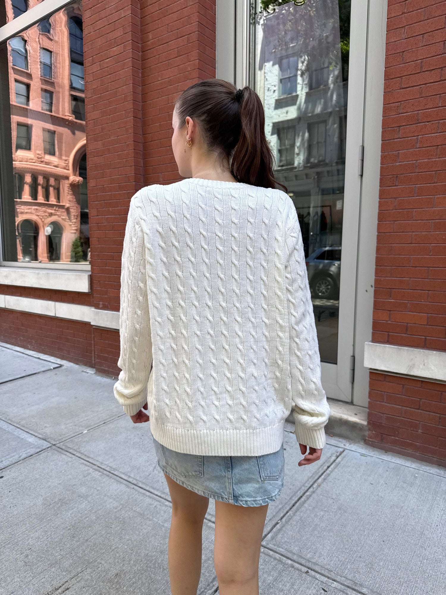 Martha Sweater | White / S/M
