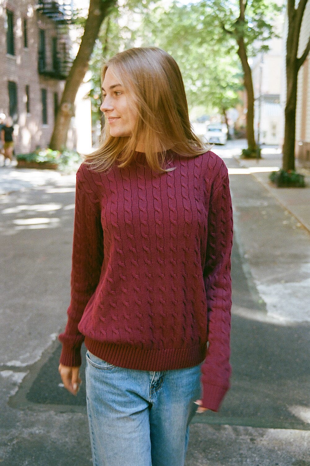 Martha Sweater | Burgundy / S/M