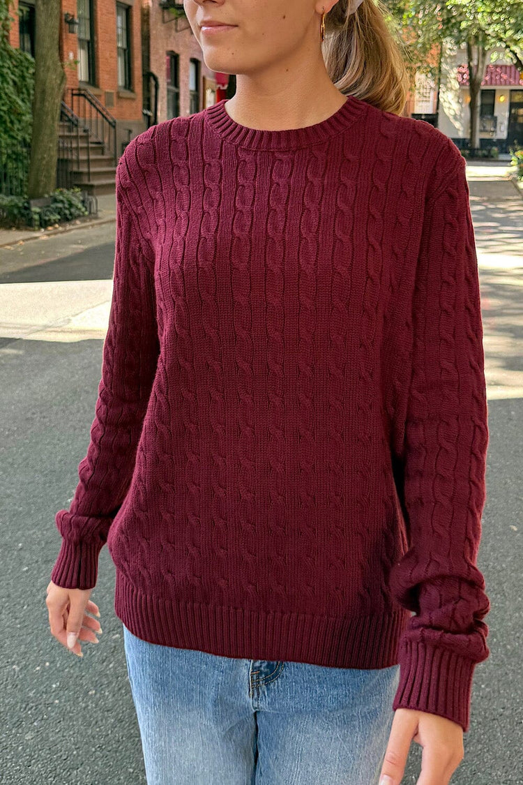 Martha Sweater | Burgundy / S/M