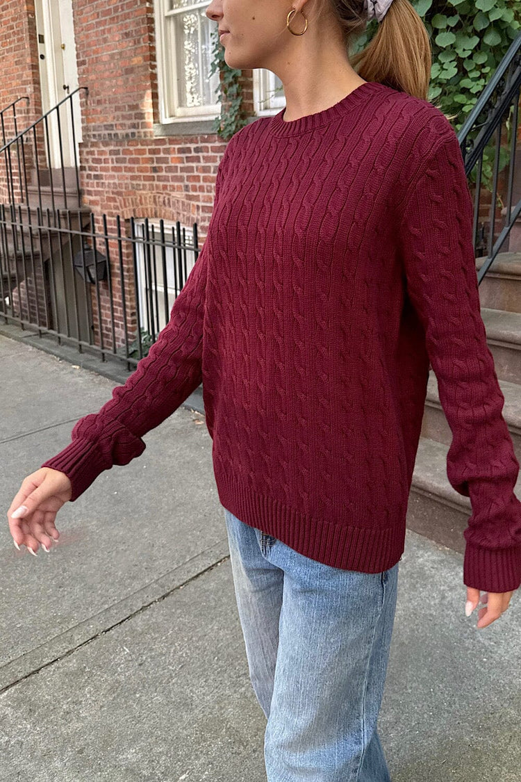 Martha Sweater | Burgundy / S/M