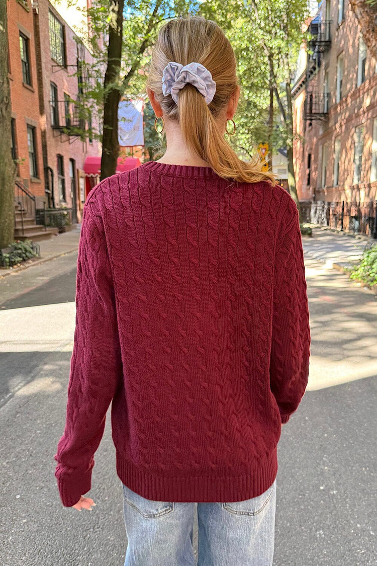 Martha Sweater | Burgundy / S/M