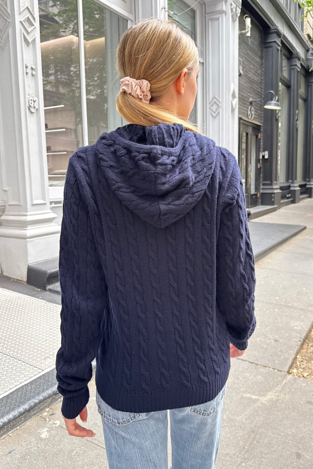 Ayla Cable Knit Sweater | Navy Blue / XS/S