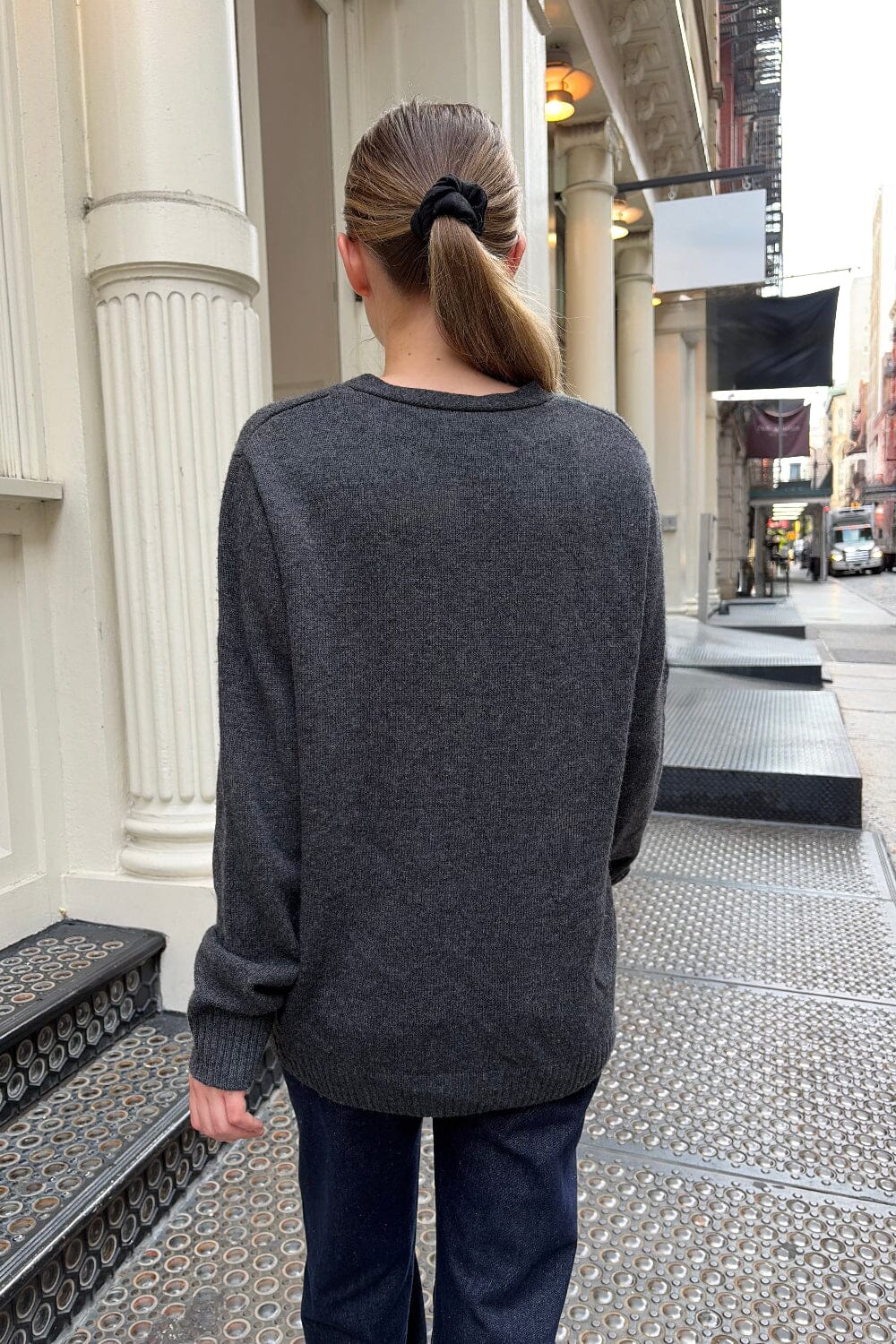 June Cardigan | Charcoal / Oversized Fit