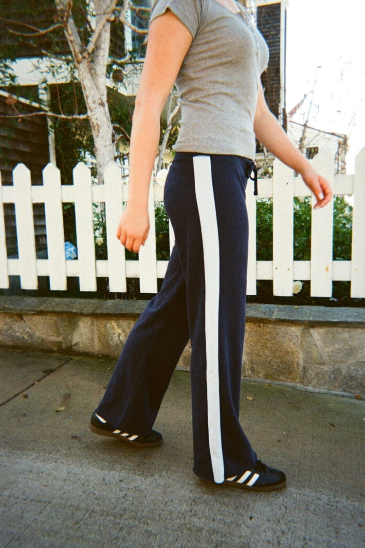 Hilary Striped Yoga Pants | Navy Blue / XS/S