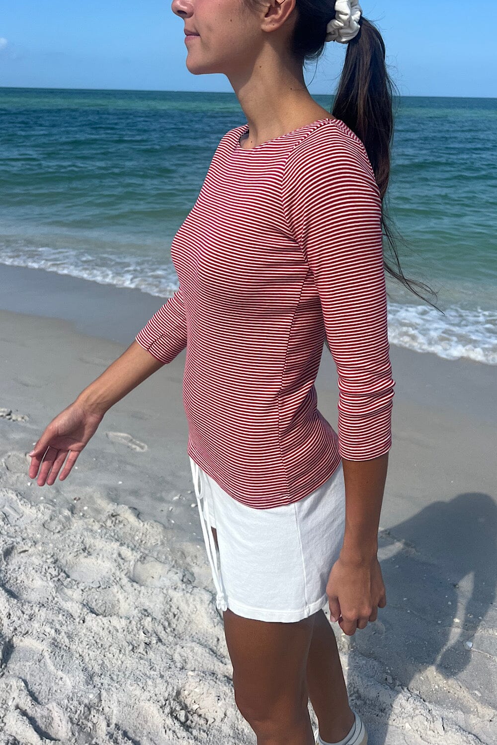 Jennie Top | Red and White Stripes / XS