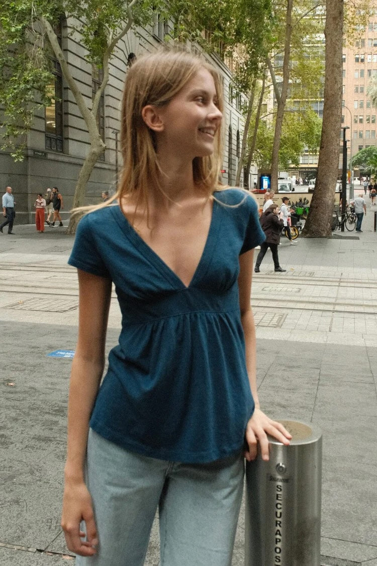 Naia Top | Storm Blue / XS/S