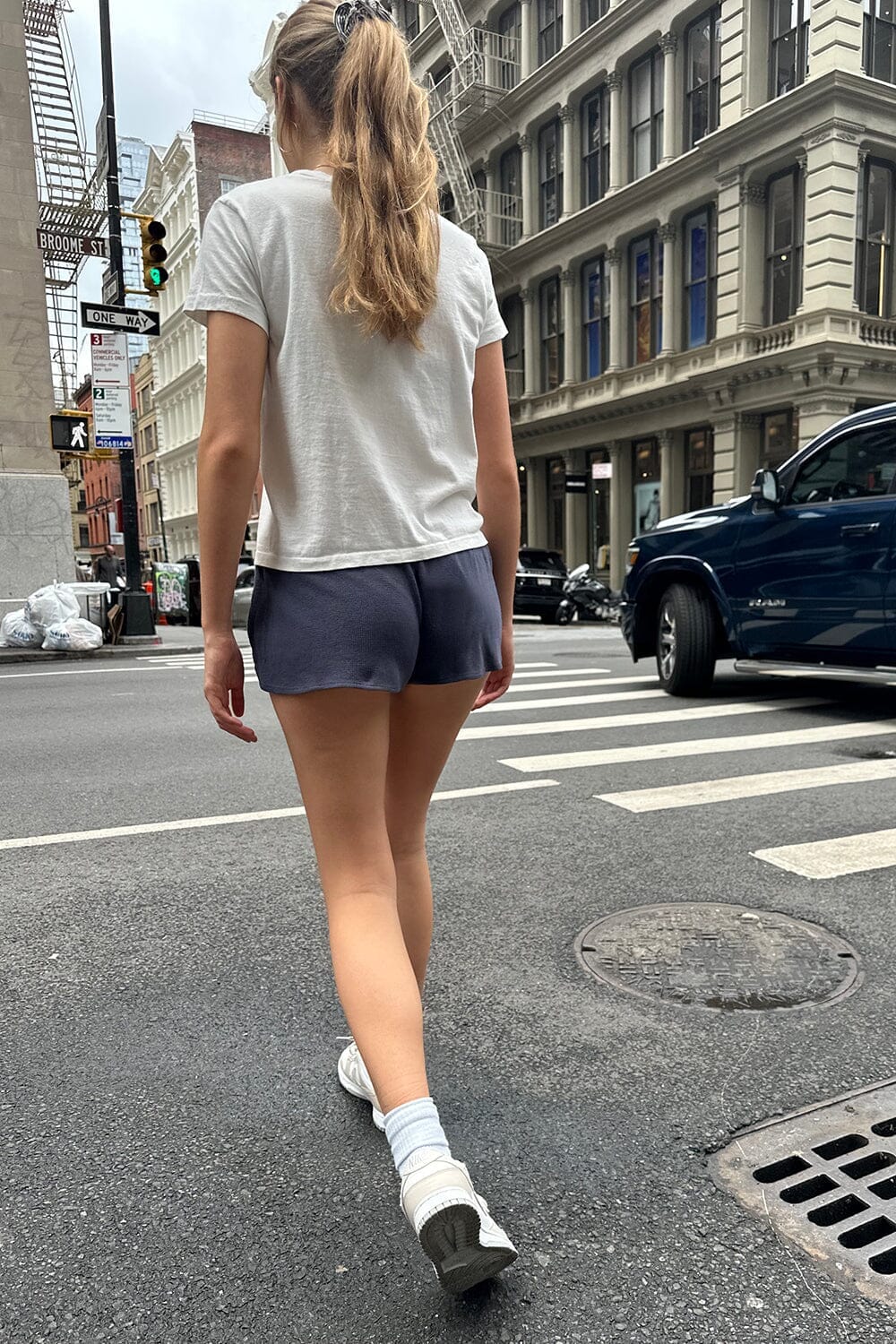 Summer Thermal Shorts | Faded Navy Blue / XS