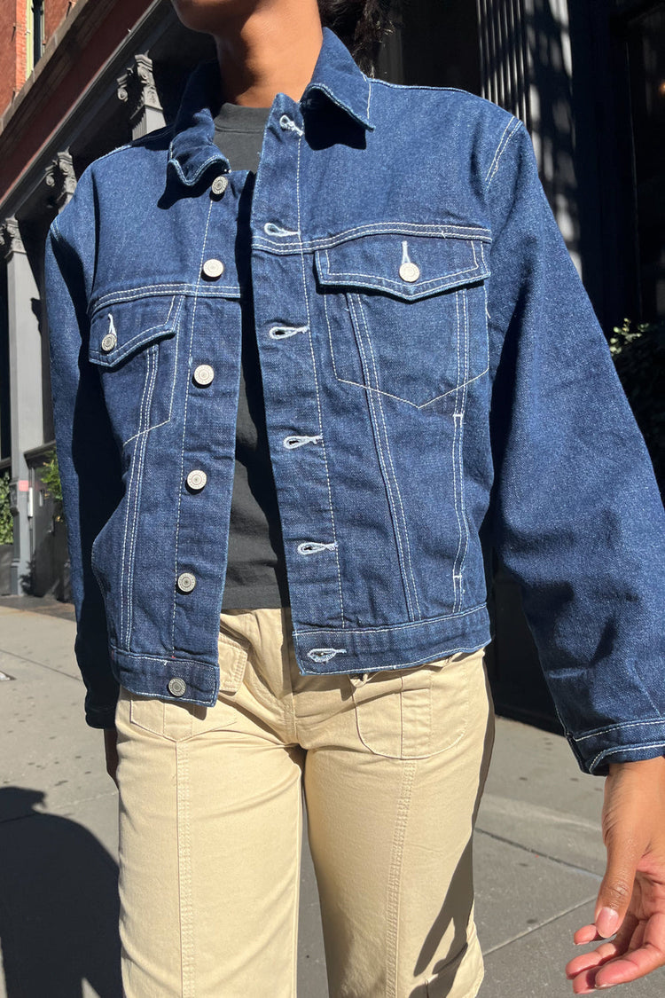 Kaylee Dark Wash Denim Jacket | Dark Denim / S
