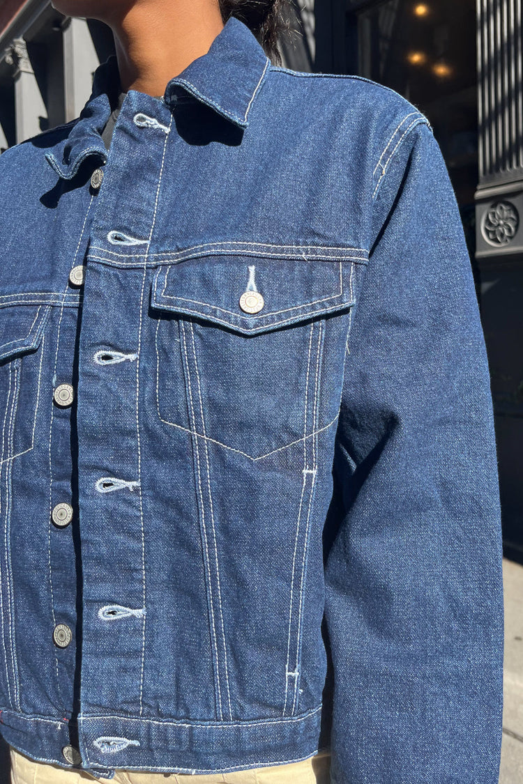 Kaylee Dark Wash Denim Jacket | Dark Denim / S