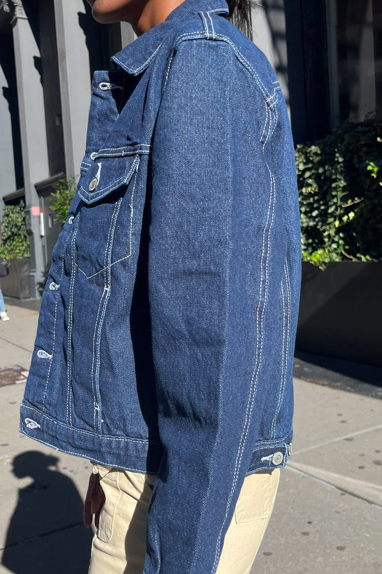 Kaylee Dark Wash Denim Jacket | Dark Denim / S