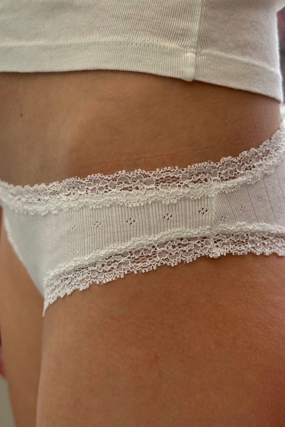 Eyelet Underwear | White / S