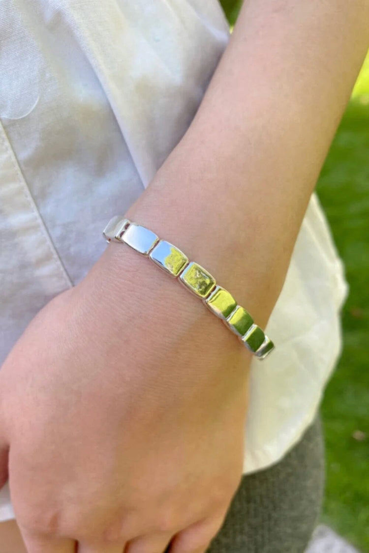 Square Link Bracelet | Silver