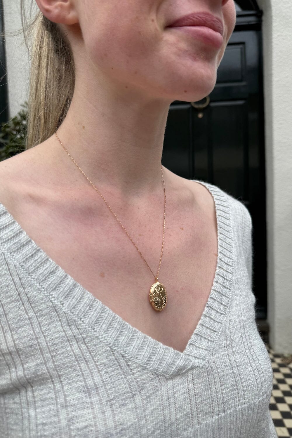 Gold Locket Necklace | Gold