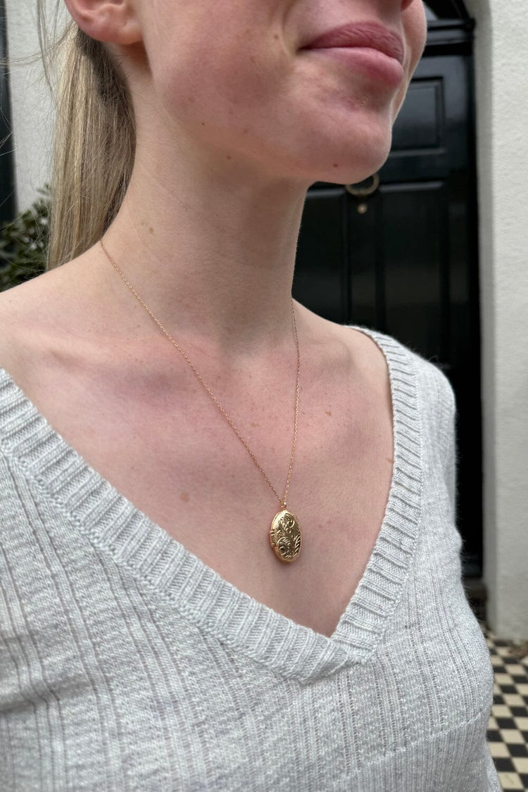 Gold Locket Necklace | Gold