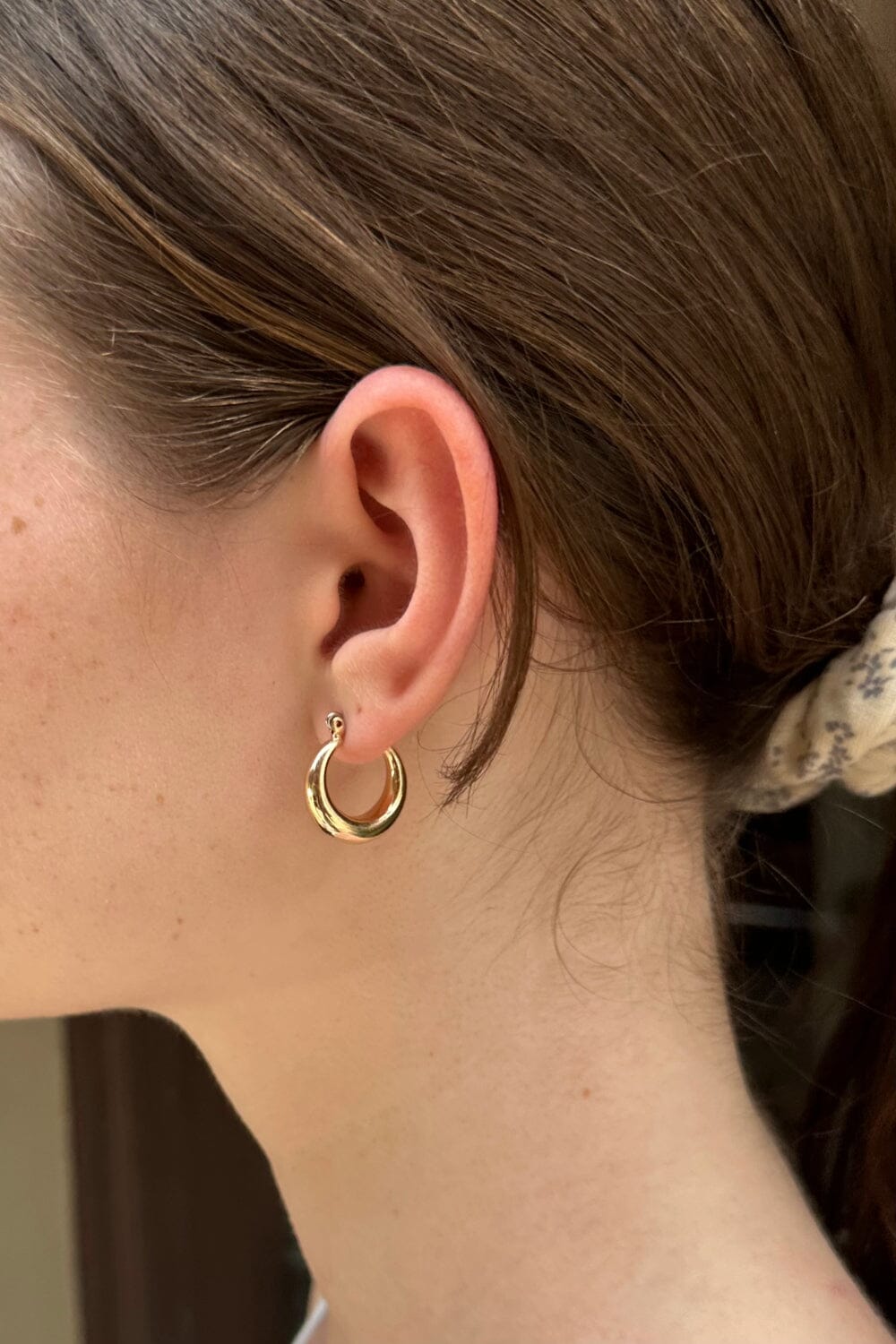 Thick Hoop Earrings | Gold