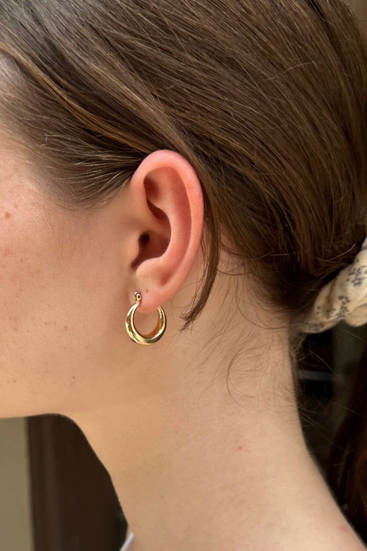 Thick Hoop Earrings | Gold