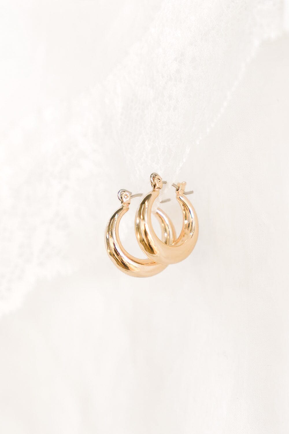 Thick Hoop Earrings | Gold