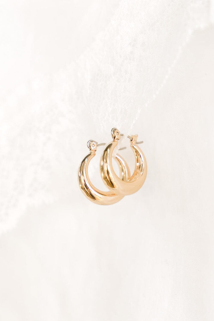 Thick Hoop Earrings | Gold
