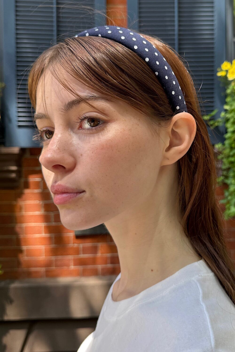 Polka Dots Headband | Navy with White Polka Dots