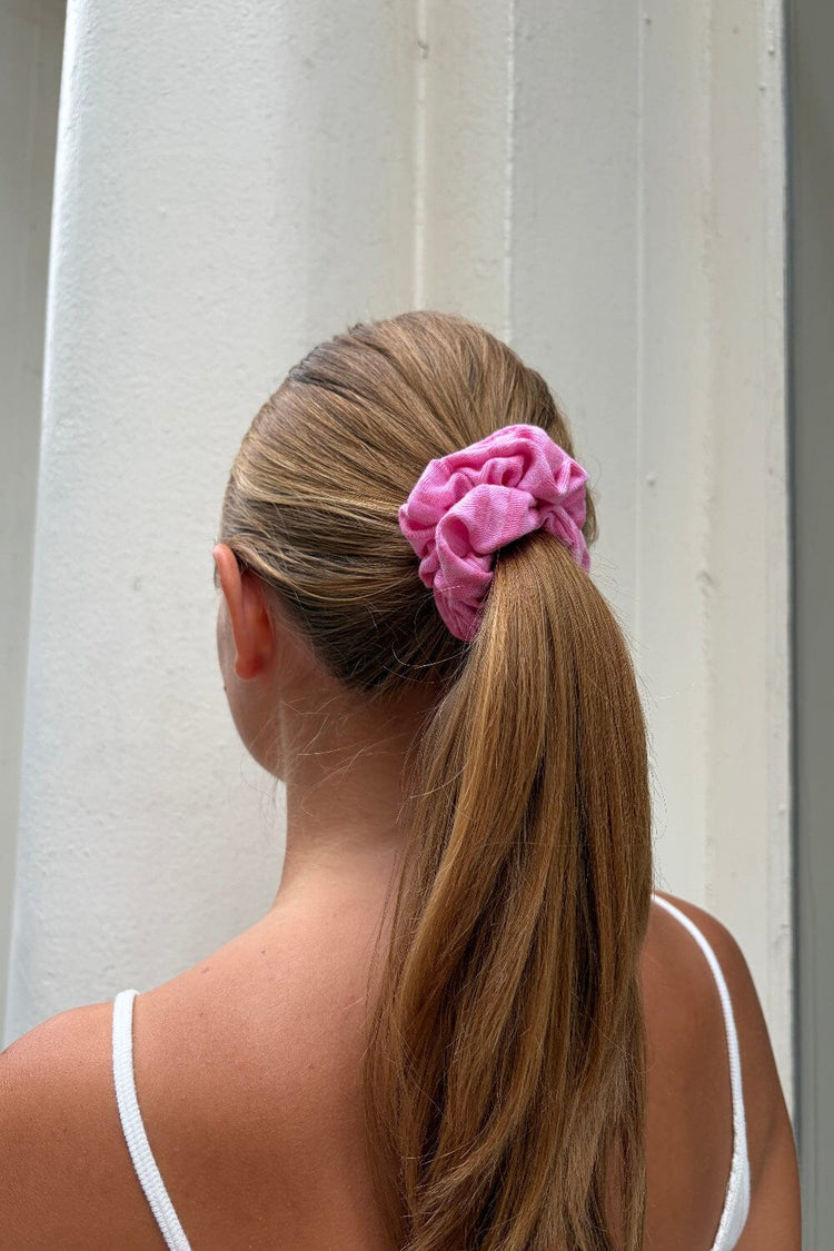 Striped Scrunchie | Bubblegum Pink and Pink Stripes