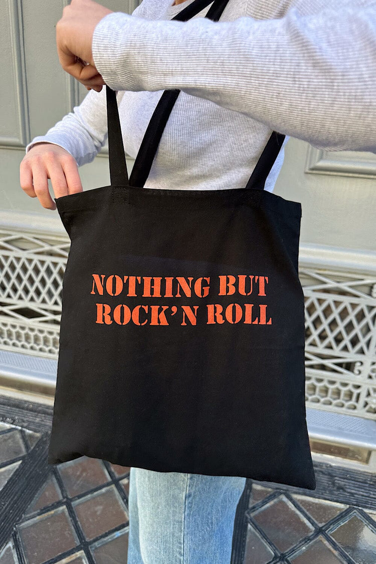 Nothing But Rock'n Roll Tote Bag | Black
