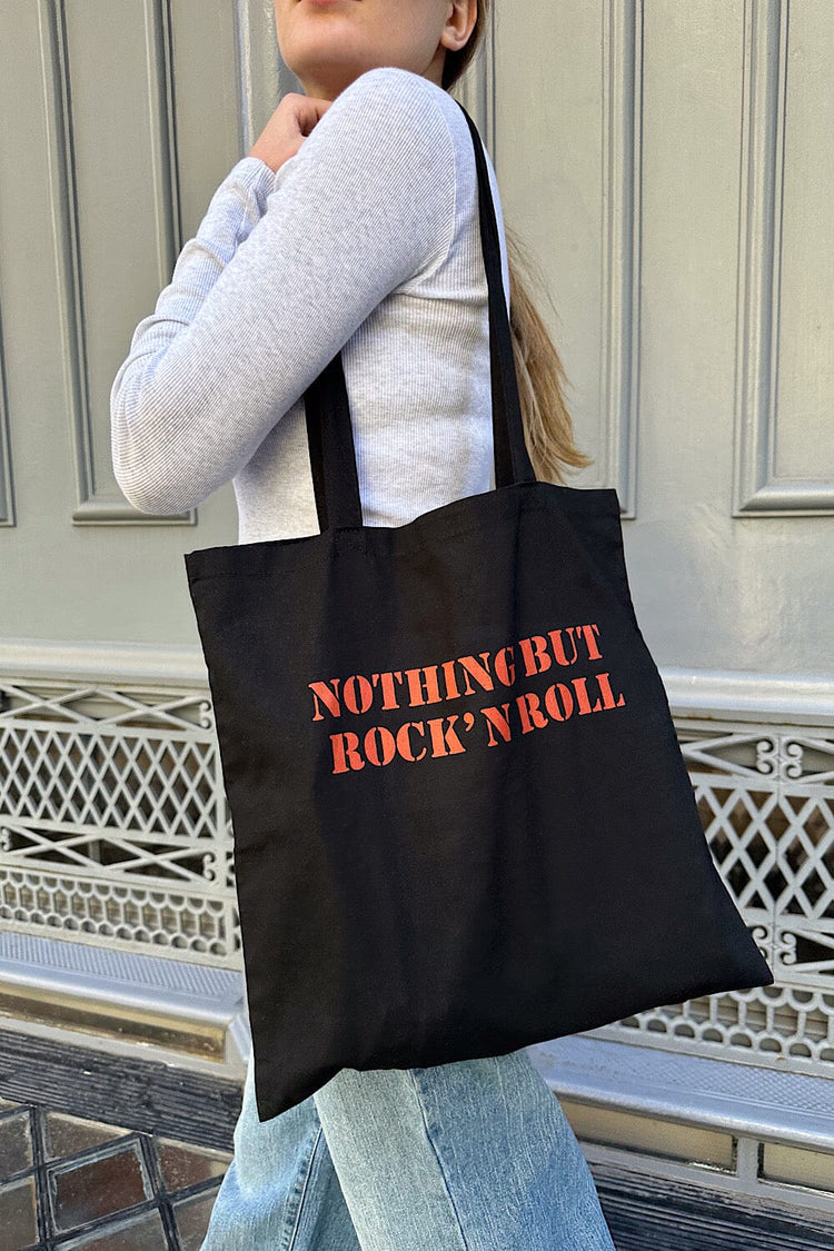 Nothing But Rock'n Roll Tote Bag | Black