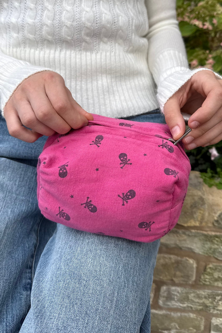 Skulls Makeup Bag | Fuchsia