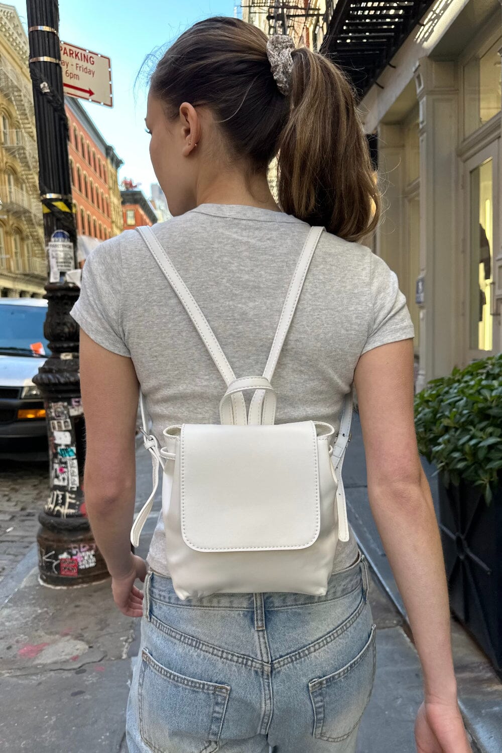 Mini Backpack | White