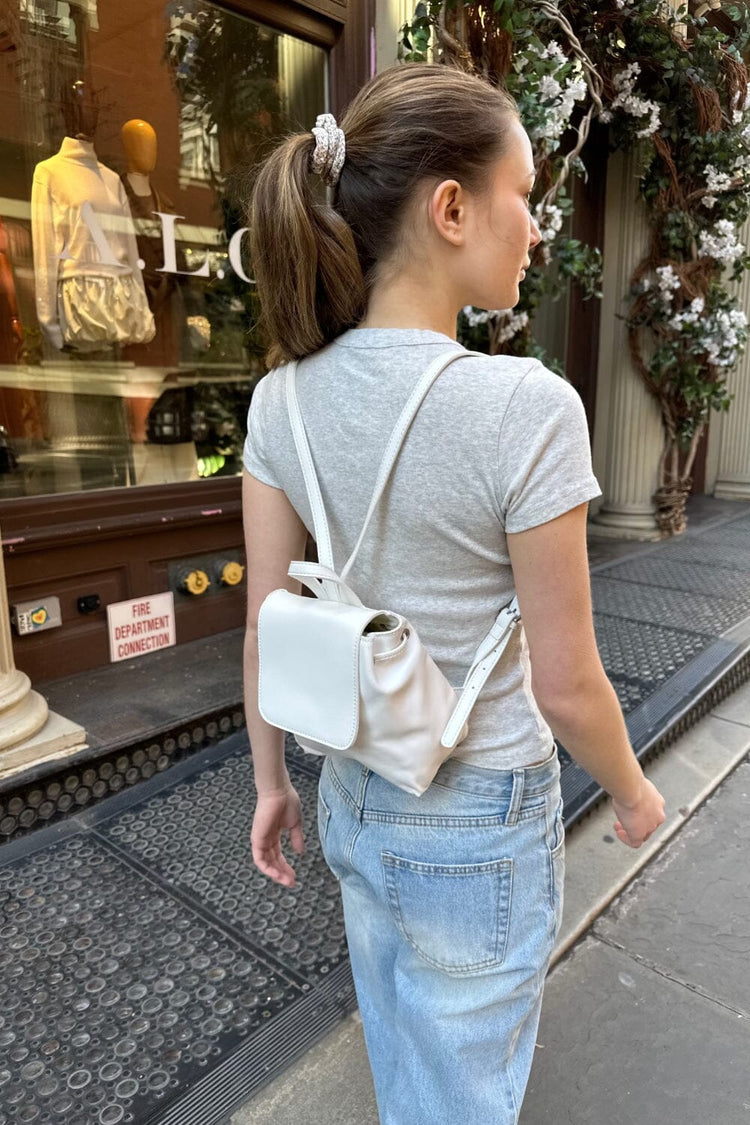Mini Backpack | White