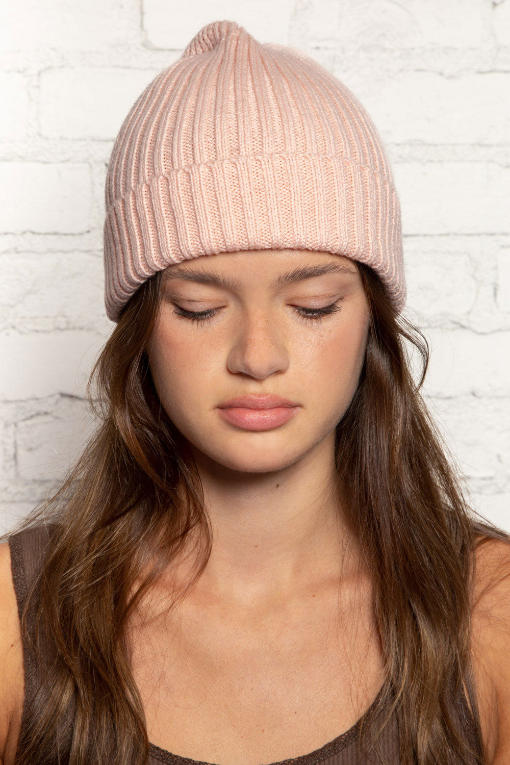 Bonnet tricoté (ne pas activer) OK | Baby Pink