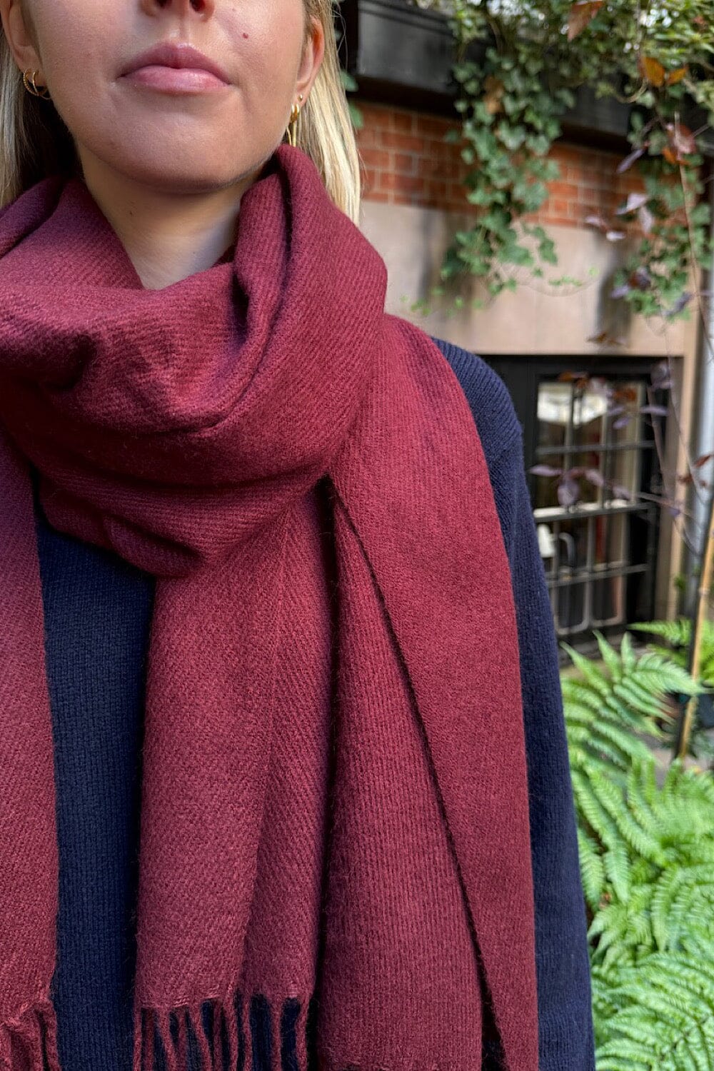 Tassel Scarf | Burgundy