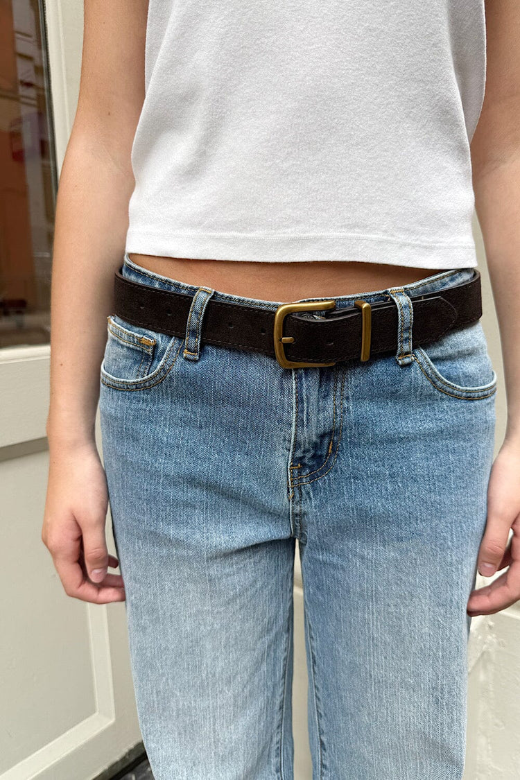 Ceinture à boucle en similicuir | Gold