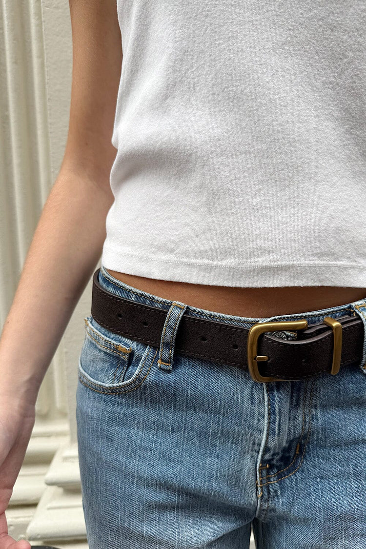 Ceinture à boucle en similicuir | Gold