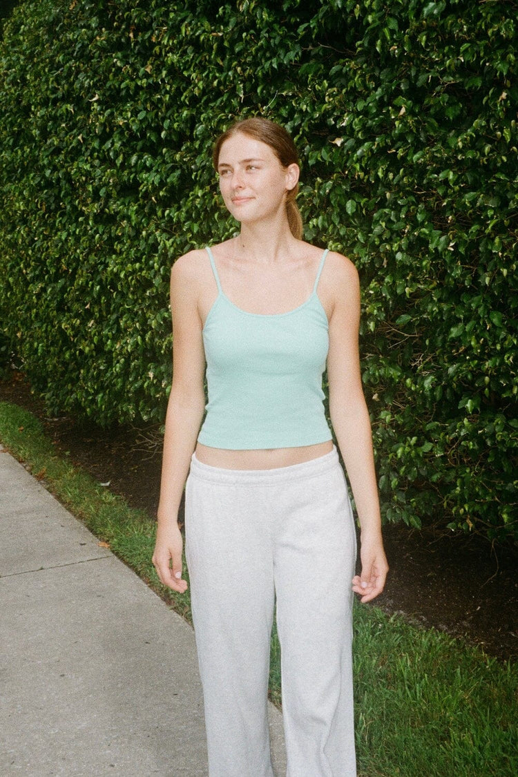 Skylar Ribbed Tank | Seafoam Teal / XS/S