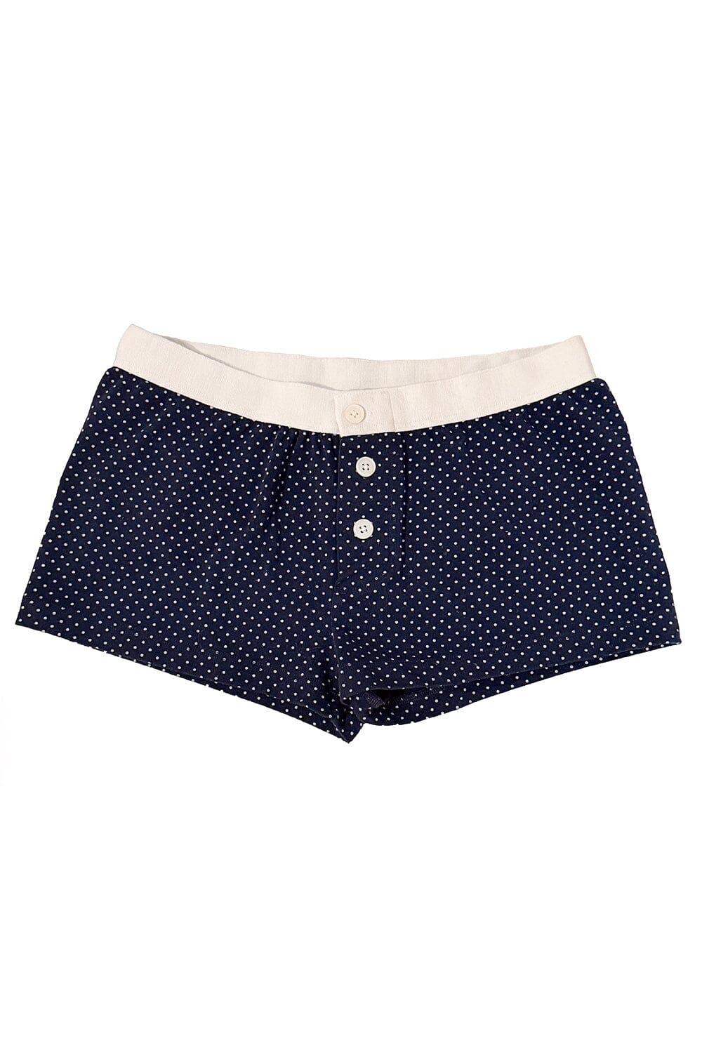 Boy Short Polka Dot Underwear | Navy Blue with White Polka Dots / XS/S