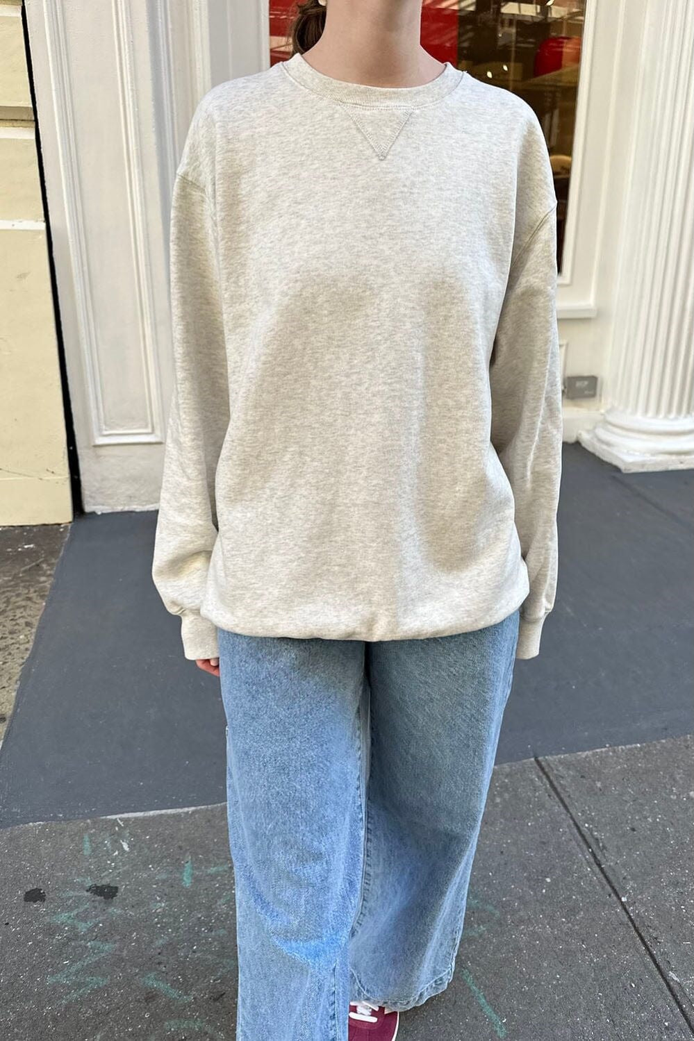 Sweat-shirt Erica | Silver Grey / Oversized Fit