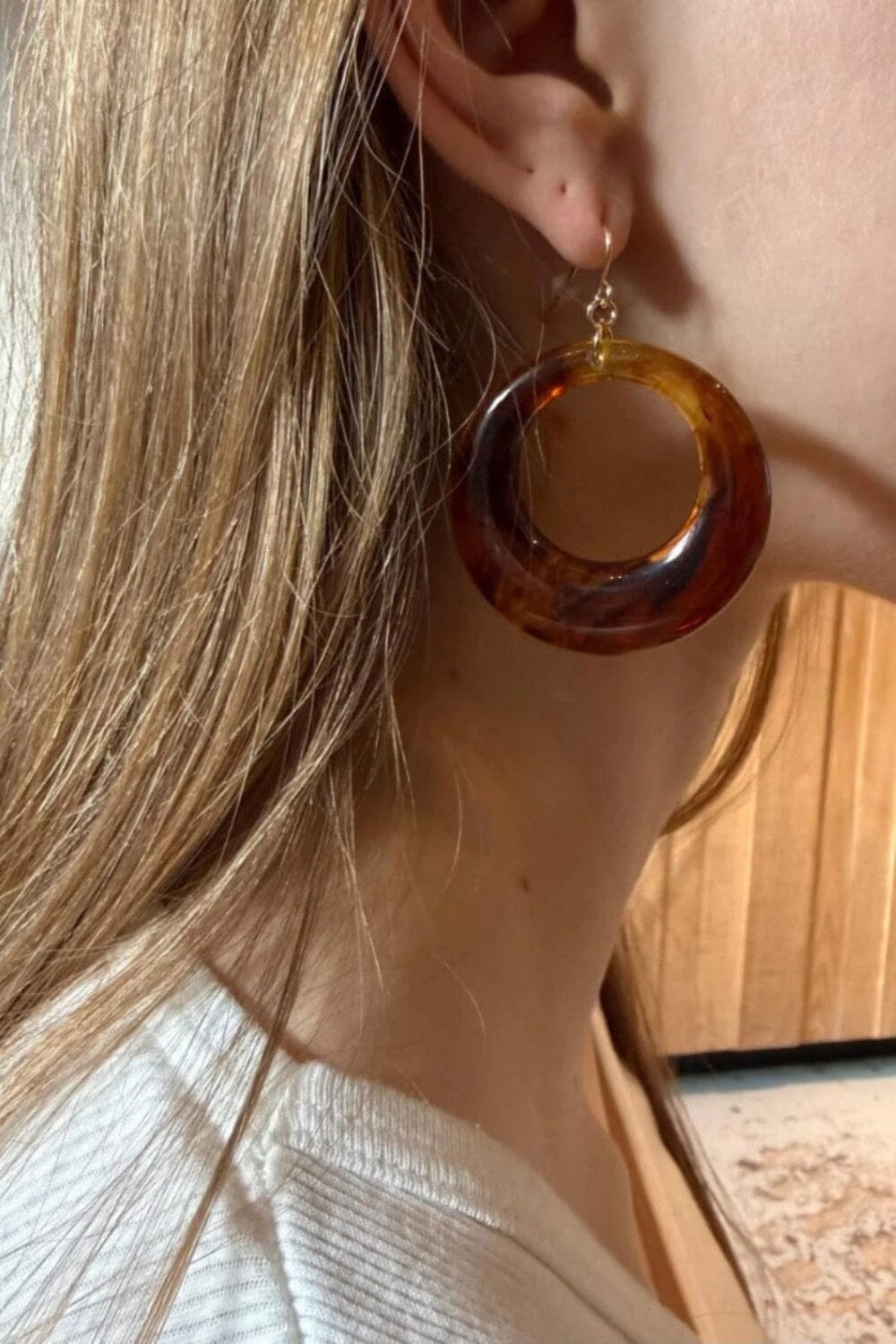 Tortoise Shell Hoops | Dark Tortoise